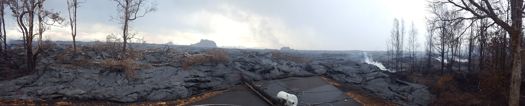 Image of lava flows taken by Dr. Ramsey.