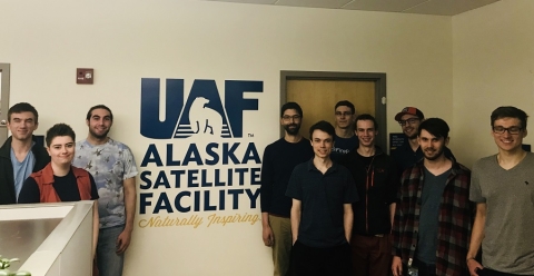Image of the 12 NASA summer interns supporting the Alaska Satellite Facility.