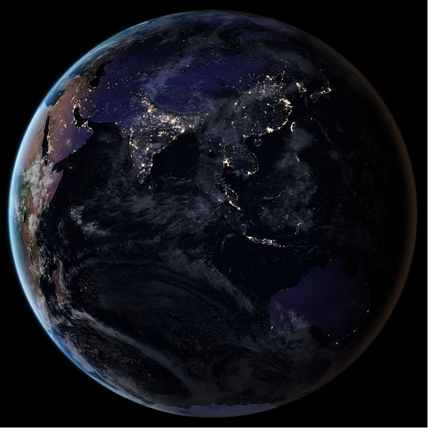 Image of Western Hemisphere at night